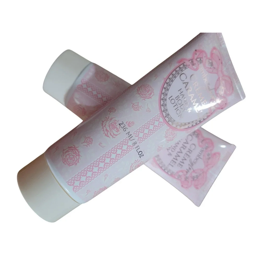 Amber Glow Creme Caramel‎ Hand and Body Lotion 8 fl oz 2 Pack Pink Coquette Set
